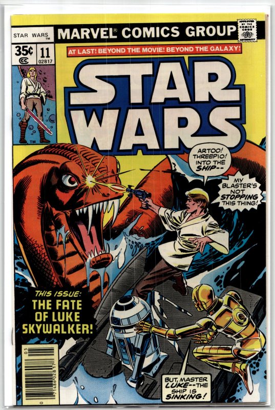 Star Wars #11 (Marvel Comics, 1978), raw, ungraded comic book — front cover