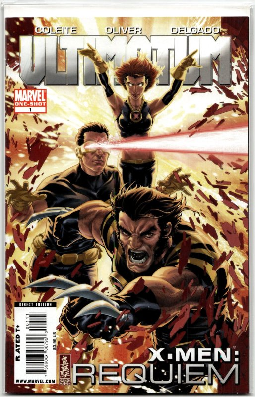 Ultimatum: X-Men Requiem (2009) Ultimate X-Men (Marvel Comics, 2009), raw, ungraded comic book — front cover