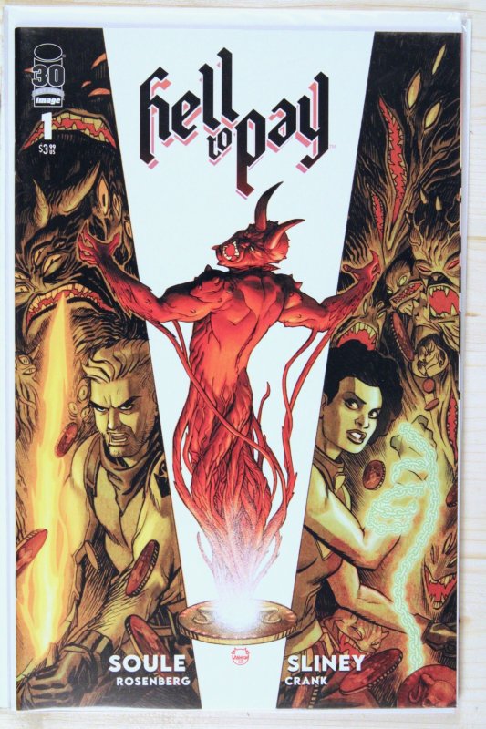 Hell to Pay #1 (2022), raw comic book in NM+ 9.6 condition — front cover