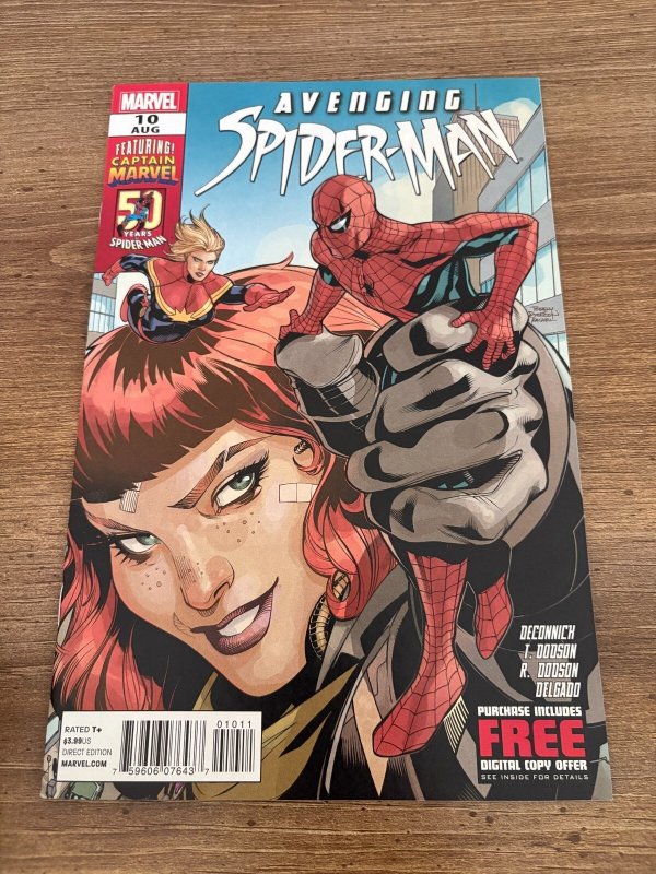 Avenging Spider-Man #10 (Marvel Comics), raw comic book in NM condition — front cover