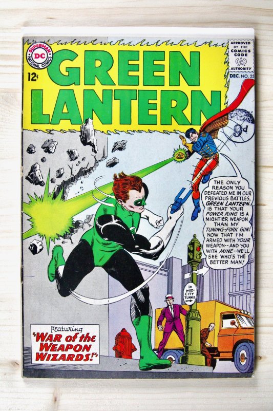 Green Lantern #25 (DC Comics, 1963), raw comic book in VG+ 4.5 condition — front cover
