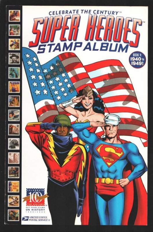 Super Heroes Stamp Album #5 (1998), raw, ungraded comic book — front cover