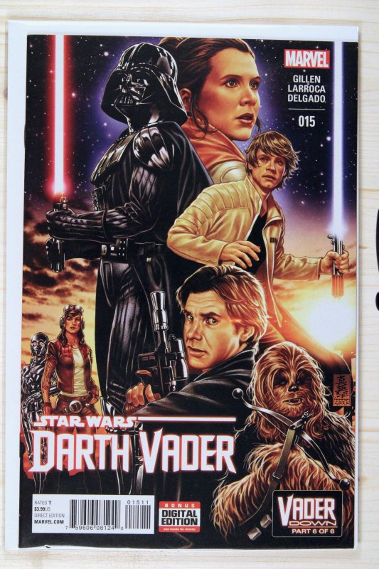 Star Wars: Darth Vader #15 (Marvel Comics, 2016), raw comic book in NM+ 9.6 condition — front cover