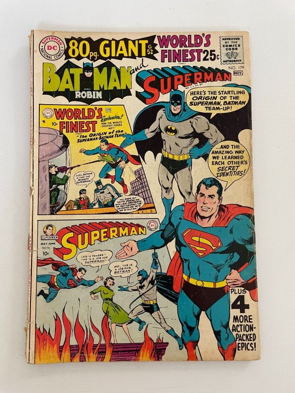 World's Finest Comics #179 (DC Comics), raw comic book in VG condition — front cover