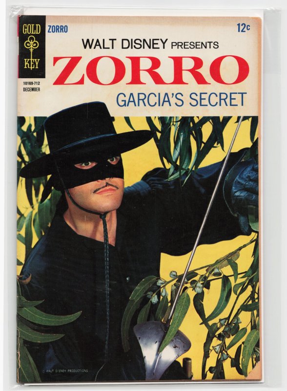 Zorro #8 (Gold Key, 1967), raw, ungraded comic book — front cover