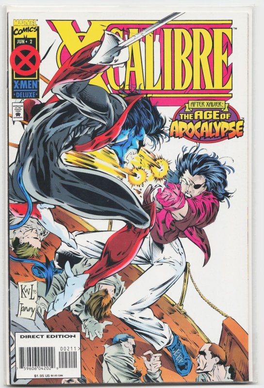 X-Calibre #2 (Marvel Comics, 1995), raw, ungraded comic book — front cover