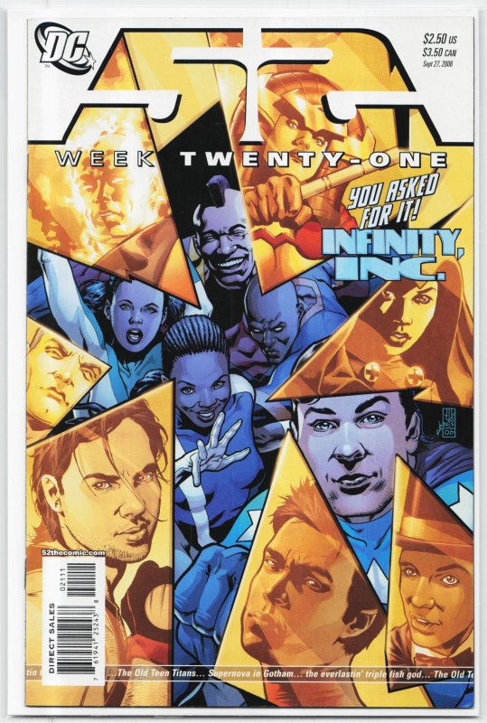 52 #21 (DC Comics, 2006), raw, ungraded comic book — front cover