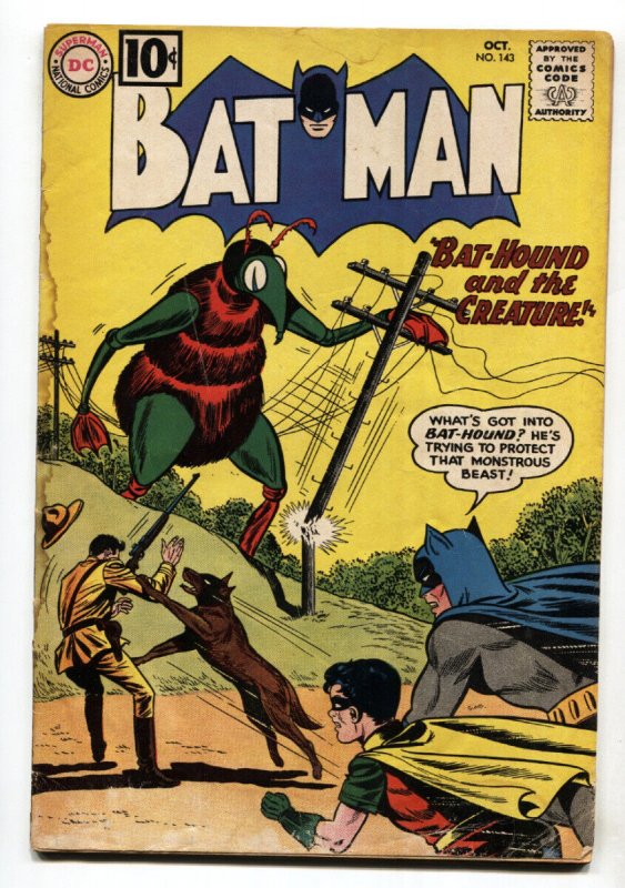 Batman #143 (DC Comics, 1961), raw, ungraded comic book — front cover