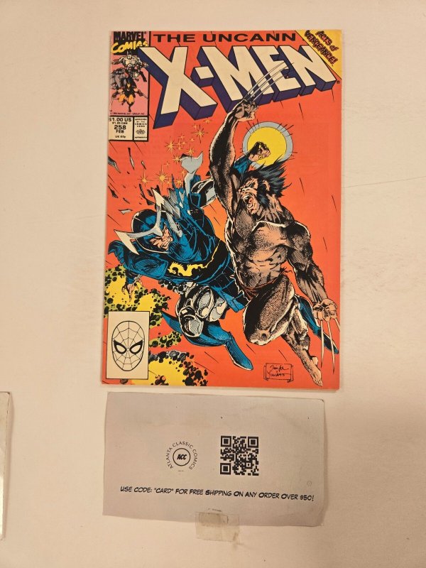 Uncanny X-Men #258 (Marvel Comics, 1990), raw comic book in NM condition — front cover