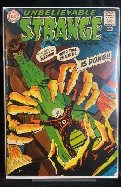 Strange Adventures #216 (DC Comics, 1969), raw, ungraded comic book — front cover