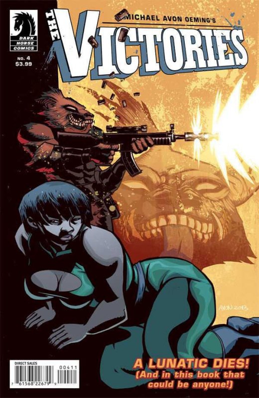 Michael Avon Oeming's the Victories #4 (Dark Horse Comics, 2013), raw comic book in VF/NM condition — front cover