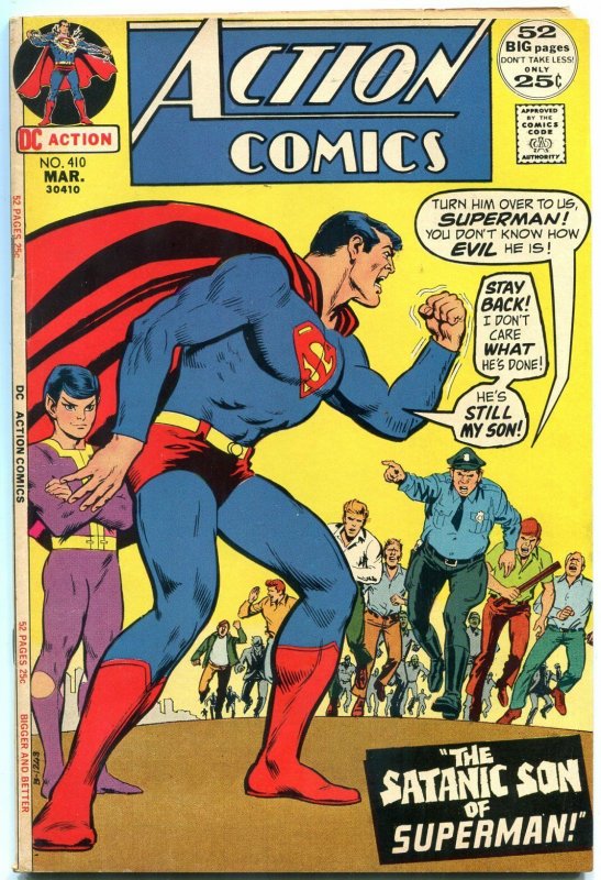 Action Comics #410 (DC Comics, 1972), raw comic book in VG condition — front cover