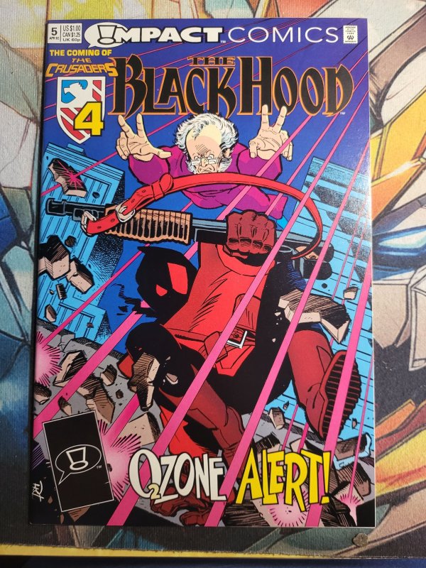 The Black Hood #5 (1992), raw, ungraded comic book — front cover