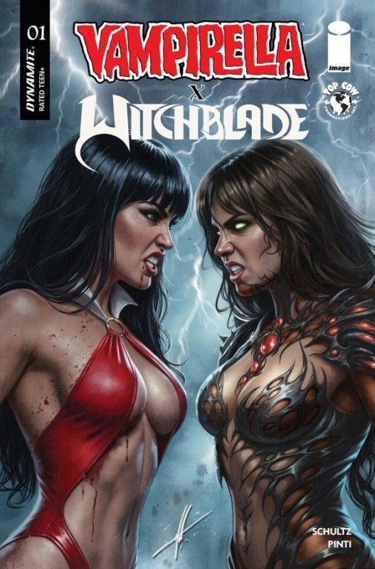 Vampirella x Witchblade Special #1 (2026), raw comic book in NM condition — front cover