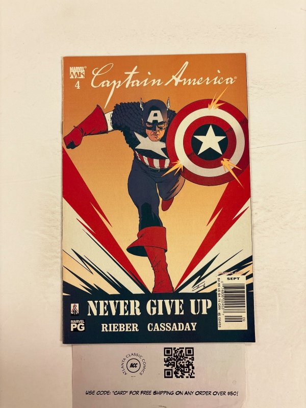 Captain America #4 (Marvel Comics), raw comic book in NM condition — front cover
