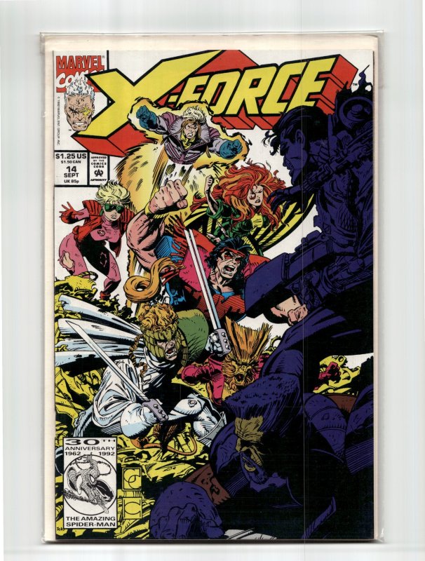 X-Force #14 (Marvel Comics, 1992), raw, ungraded comic book — front cover