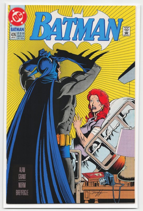 Batman #476 (DC Comics, 1992), raw, ungraded comic book — front cover