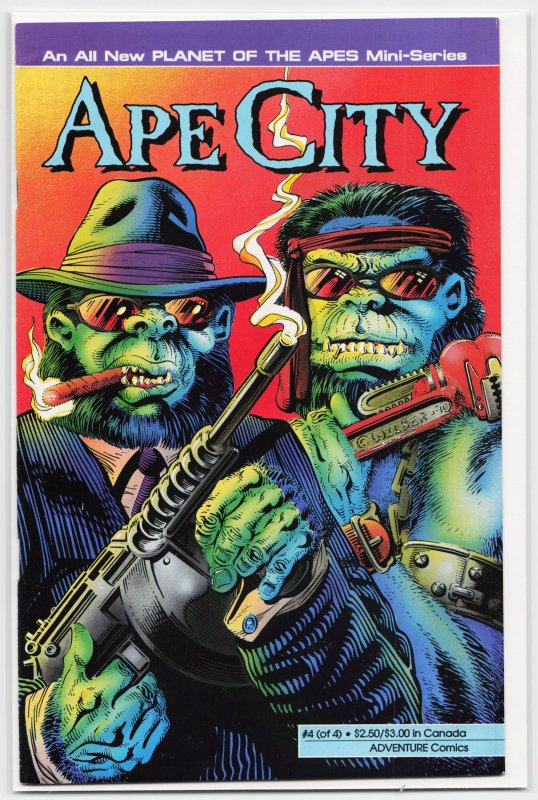 Ape City #4 (1990), raw, ungraded comic book — front cover