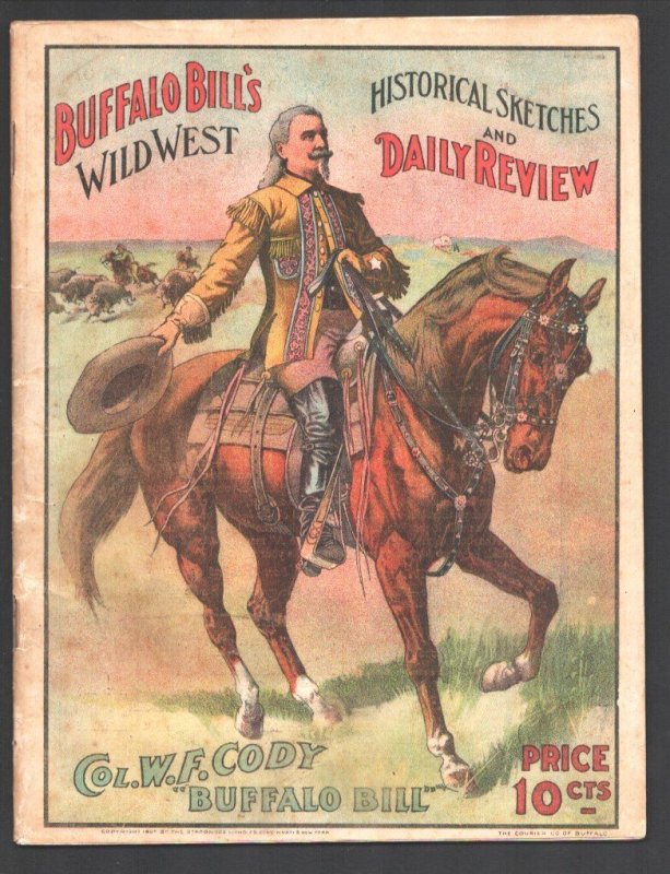 Buffalo Bill's Wild West 1907-Courier-Historical Sketches & Daily Review-Custer-, raw, ungraded comic book — front cover