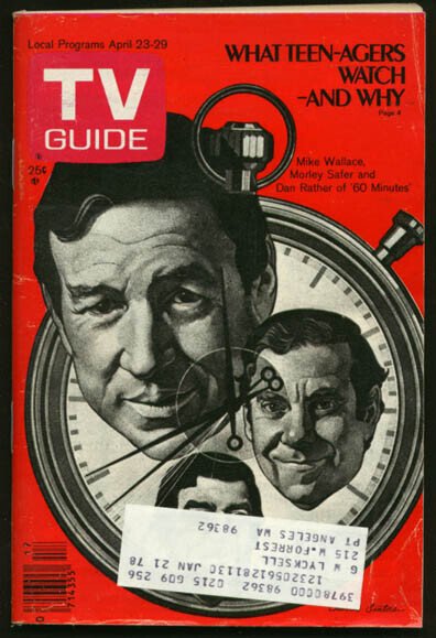 Mag: TV Guide 04/23/1977-60 Minutes/jaclyn Smith/b. Jenner G, raw, ungraded comic book — front cover