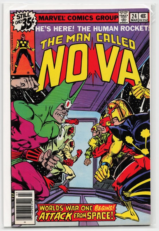 The Man Called Nova #24 (Marvel Comics, 1979), raw, ungraded comic book — front cover