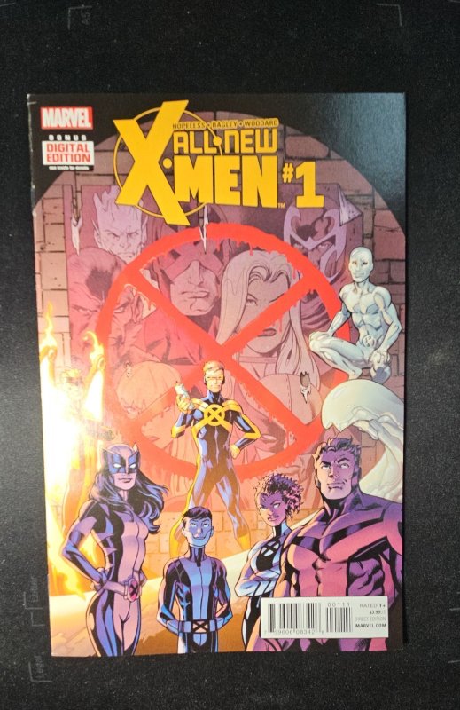 All-New X-Men #1 (Marvel Comics, 2015), raw comic book in NM- condition — front cover