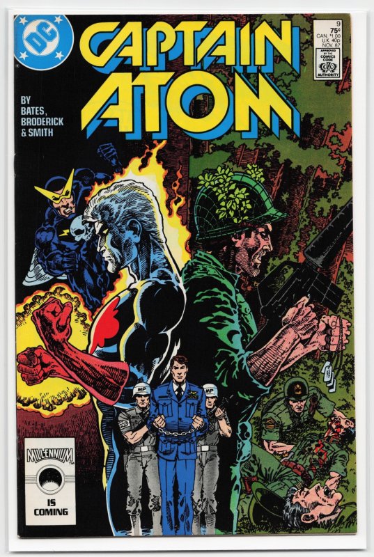 Captain Atom #9 (DC Comics, 1987), raw, ungraded comic book — front cover