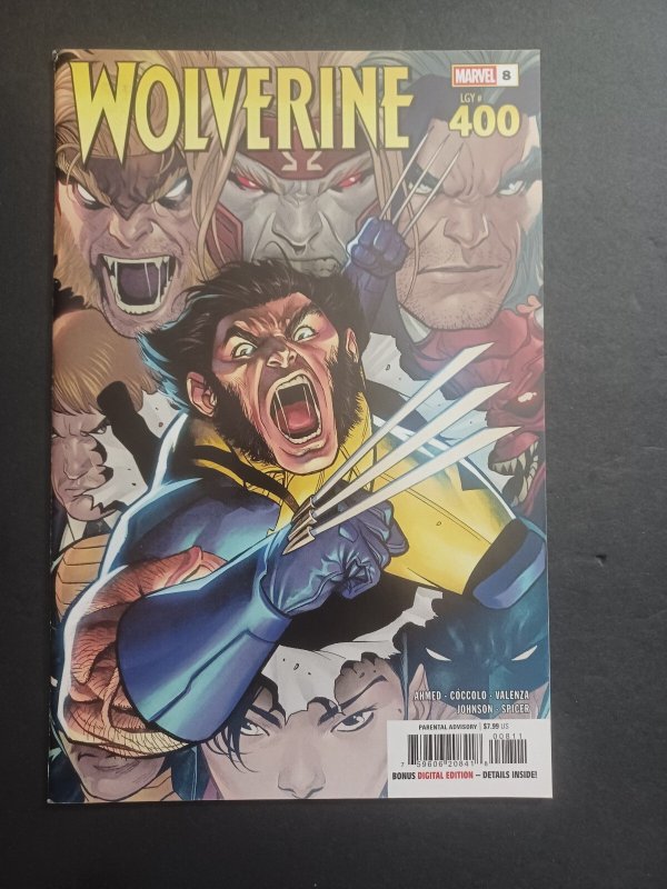 Wolverine #400 (Marvel Comics, 2025), raw comic book in NM condition — front cover
