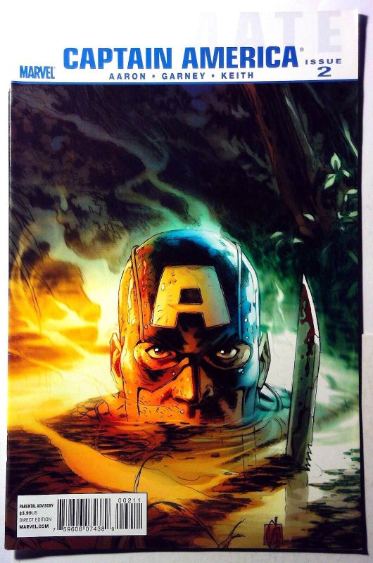 Ultimate Captain America #2 (Marvel Comics, 2011), raw, ungraded comic book — front cover
