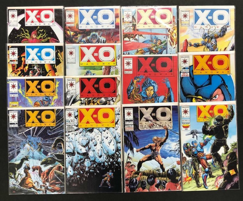 X-O Manowar (1992) #'s 12 13 14 15 16 17 18 19 20 21 22 23 24 25 NM Run Valiant (1992), raw comic book in NM condition — front cover