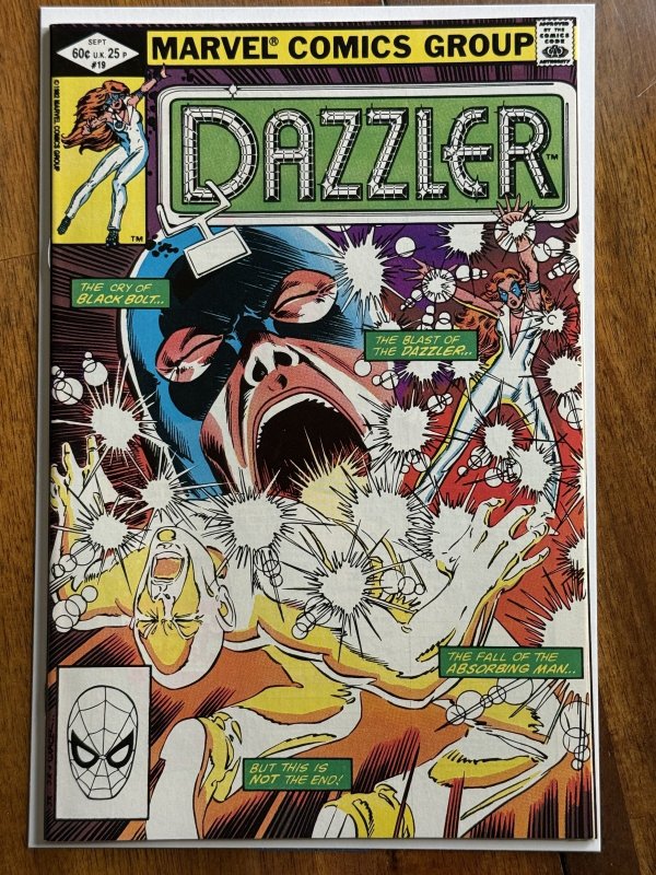 Dazzler #19 (Marvel Comics, 1982), raw comic book in VF- 7.5 condition — front cover
