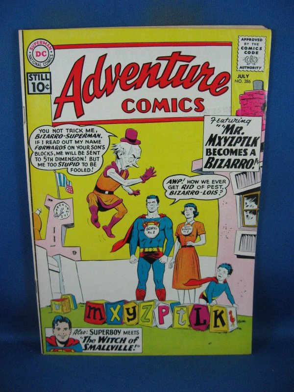 Adventure Comics #286 (DC Comics, 1961), raw comic book in VG condition — front cover