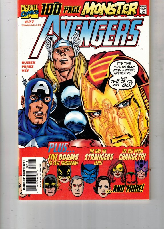 Avengers #27 (Marvel Comics, 2000), raw comic book in NM+ condition — front cover