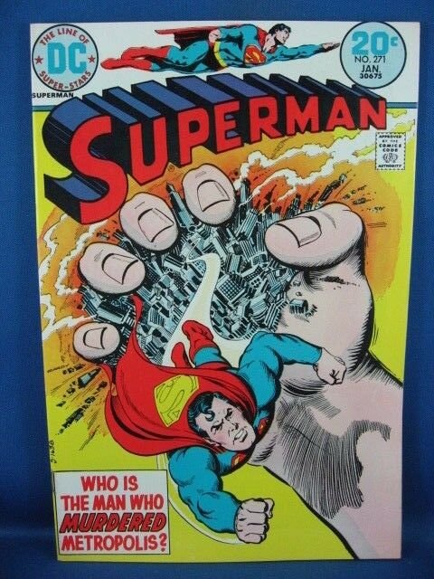 Superman #271 (DC Comics, 1974), raw comic book in VF condition — front cover