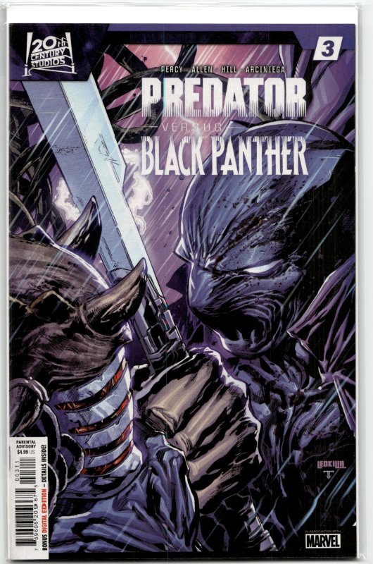 Predator vs. Black Panther #3 (2024), raw, ungraded comic book — front cover