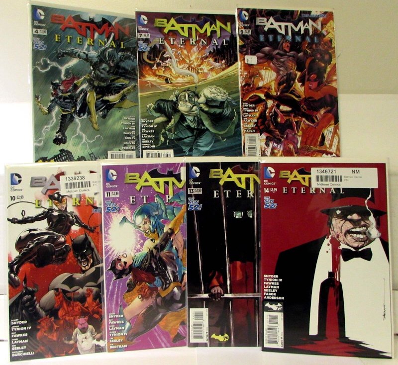 Batman Eternal Lot of 7 #4, 7, 9, 10, 11, 13, 14 (2014) DC 9.4 Catwoman Comics (DC Comics, 2014), raw comic book in 9.4 condition — front cover