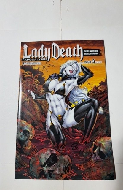 Lady Death: Apocalypse #3 (Coffin Comics, 2015), raw comic book in NM condition — front cover