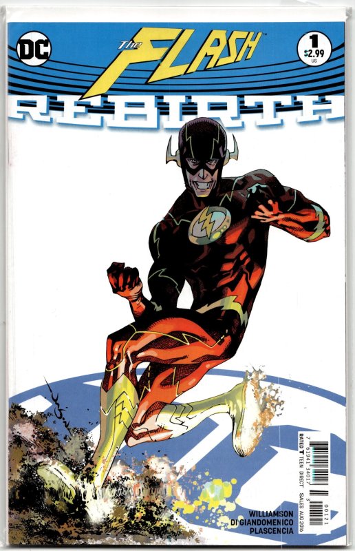 The Flash: Rebirth Variant Cover (2016) the Flash [Key Issue] (DC Comics, 2016), raw, ungraded comic book — front cover