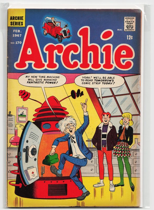 Archie #170 (Archie Comics, 1967), raw, ungraded comic book — front cover