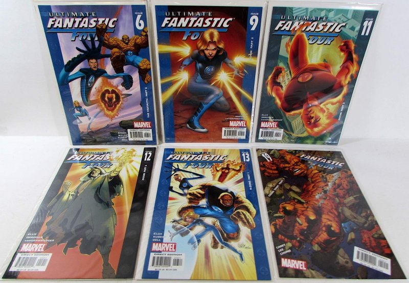 Ultimate Fantastic Four Lot of 6 #6, 9, 11, 12, 13, 19 Marvel (2004) Comics (Marvel Comics, 2004), raw, ungraded comic book — front cover