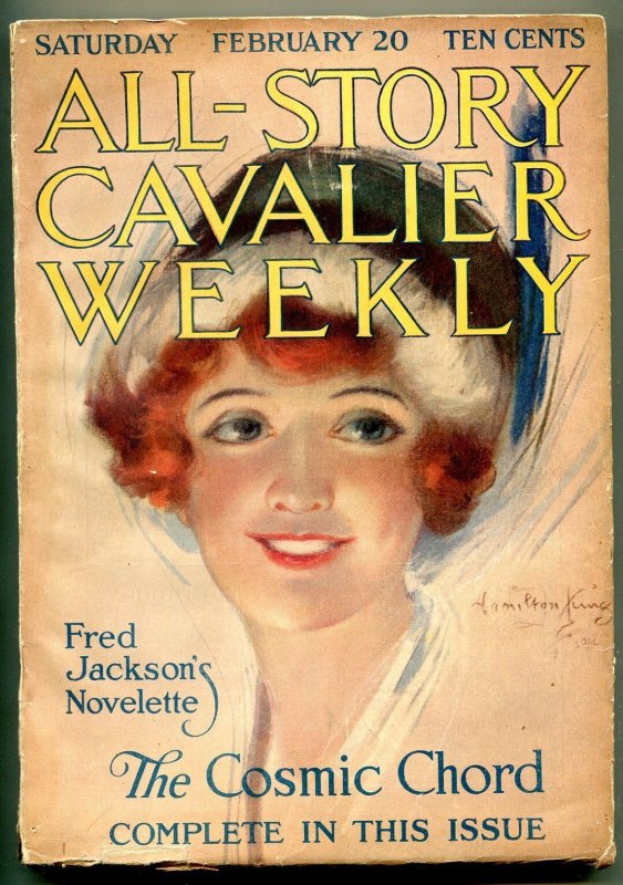 Pulp: All-Story Cavalier Weekly 2/20/1915-Hamilton King Girl- Cosmic Chord FN-, raw comic book in FN- condition — front cover