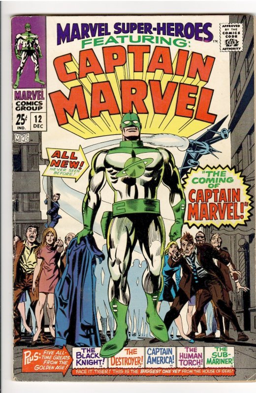 Marvel Super Heroes #12 (Marvel Comics, 1967), raw comic book in 6.5 condition — front cover