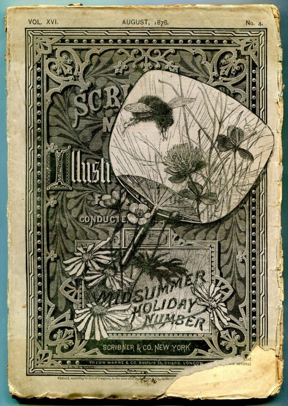 Scribner's Magazine August 1876- Pulp Format- History of Archery G, raw, ungraded comic book — front cover