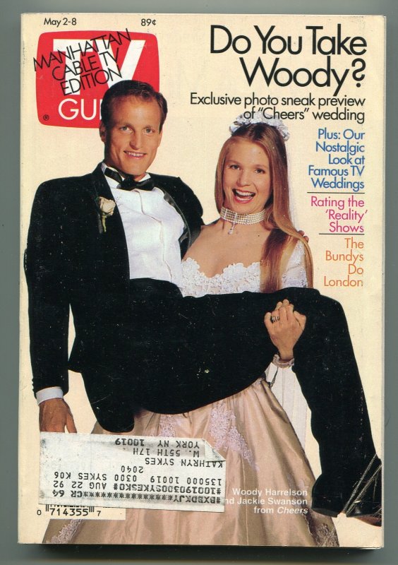 MAG: TV Guide-Cheers-Manhattan Cable Edition-May 1992-VG (1992), raw comic book in VG condition — front cover