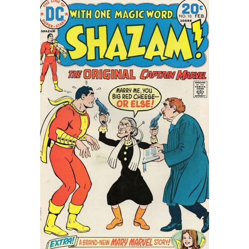 Shazam #10 (DC Comics, 1973), raw comic book in FN/VF 7.0 condition — front cover