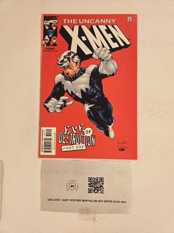 Uncanny X-Men #392 (Marvel Comics, 2001), raw comic book in NM condition — front cover