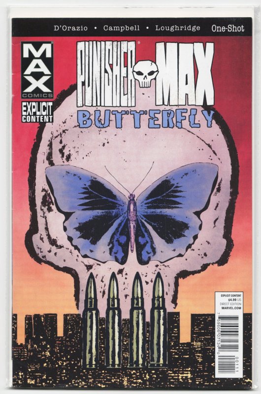 Punisher Max: Butterfly (2010) Punisher (Marvel Comics, 2010), raw, ungraded comic book — front cover