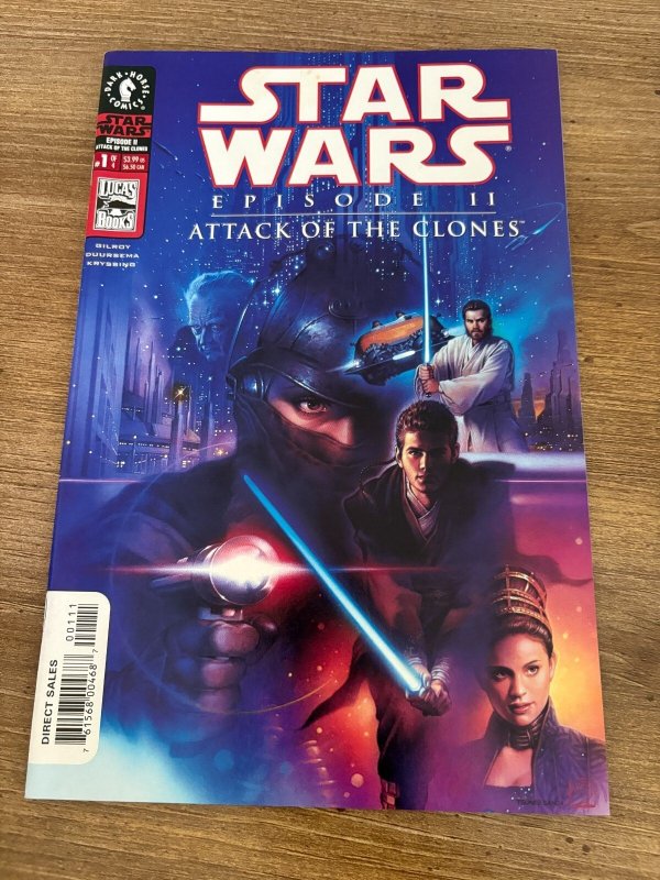 Lot of 4 Star Wars Episode 2 Attack of the Clones # 1 2 3 4 Vf-Nm Comics 14 J479 (Dark Horse Comics, 2002), raw comic book in NM condition — front cover