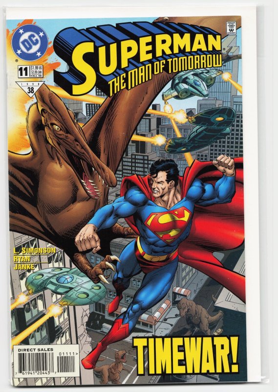 Superman: The Man of Tomorrow #11 (DC Comics, 1998), raw, ungraded comic book — front cover