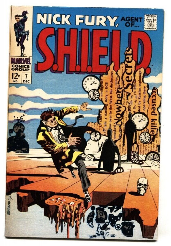 Nick Fury Agent of SHIELD #7 (Marvel Comics, 1968), raw comic book in VF- condition — front cover